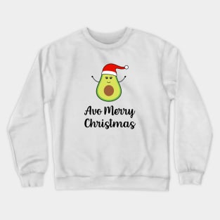Avocado Merry Christmas, Vegan Chrismas Crewneck Sweatshirt